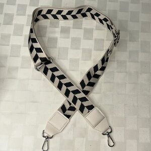 Black and Cream Chevron Replacement Bag Strap
